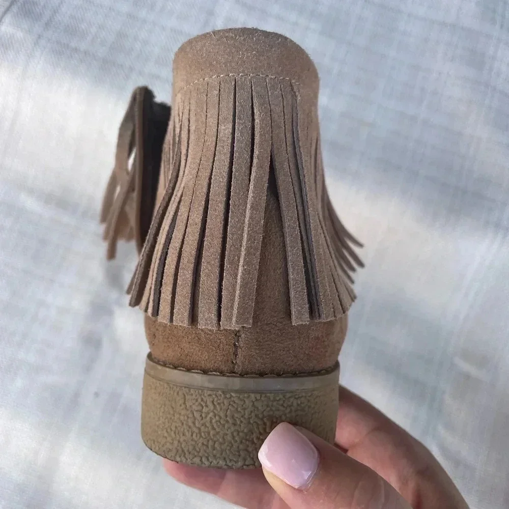 Women's Fringe Ankle Booties - Sz. 8